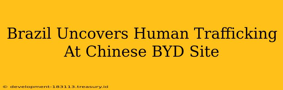 Brazil Uncovers Human Trafficking At Chinese BYD Site