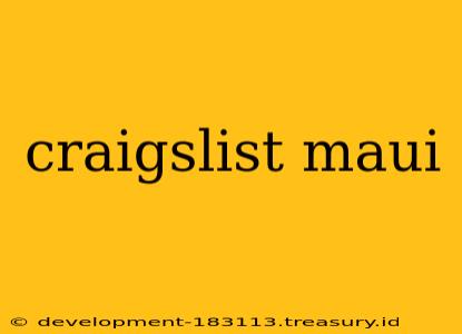 craigslist maui