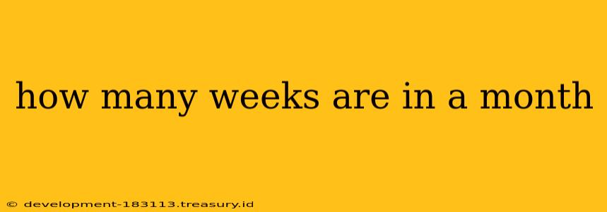 how many weeks are in a month