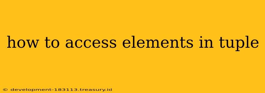 how to access elements in tuple