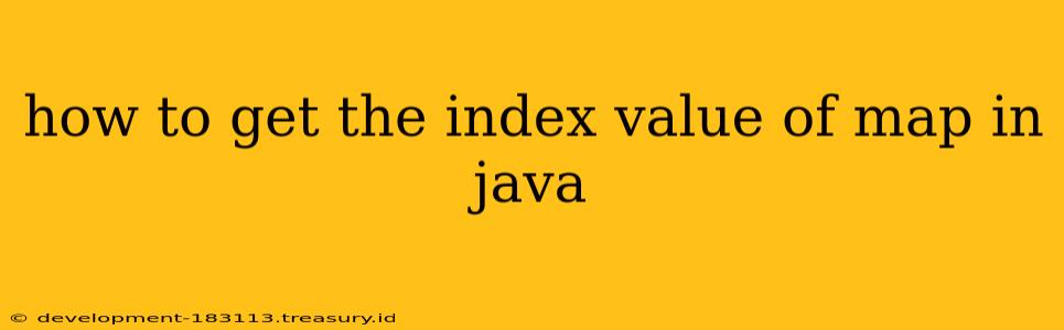 how to get the index value of map in java