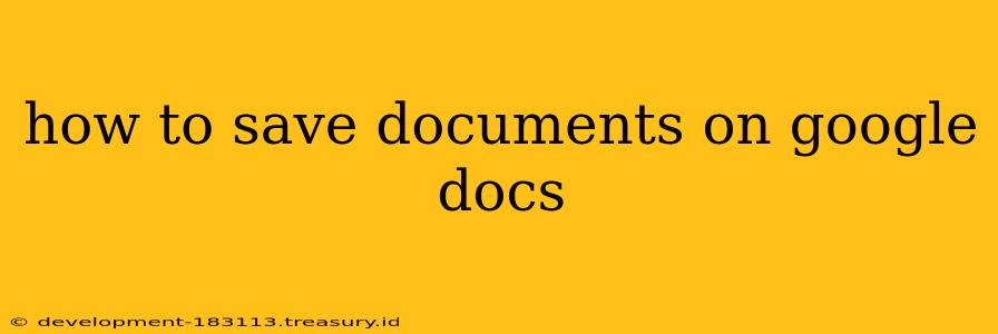 how to save documents on google docs