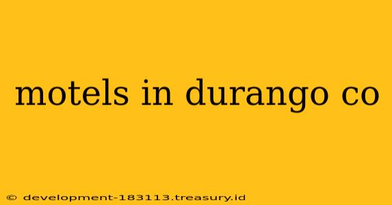 motels in durango co