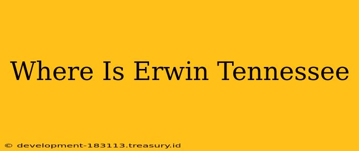 Where Is Erwin Tennessee